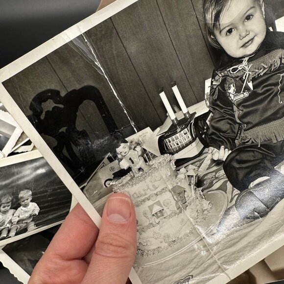 Vintage Kids Photos 1940s to 1980s Lot Of 56 Retro Photography Crafts Decor - Picture 4 of 9